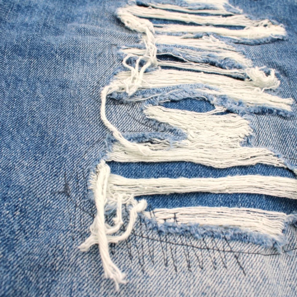 NWT American Eagle Men’s Cutoff Jean Shorts – Size 33 – Distressed Medium Blue - Picture 5 of 5